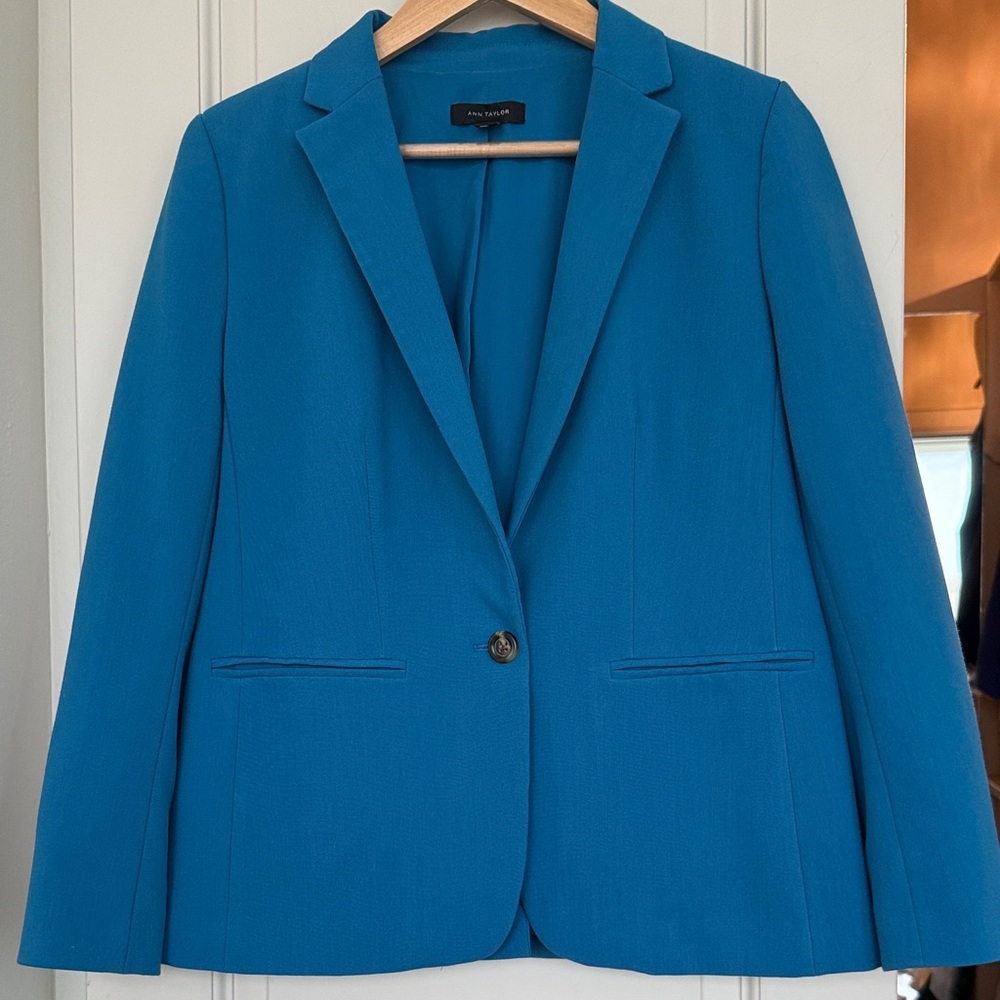 Ann Taylor Teal Single-Button Women's Blazer